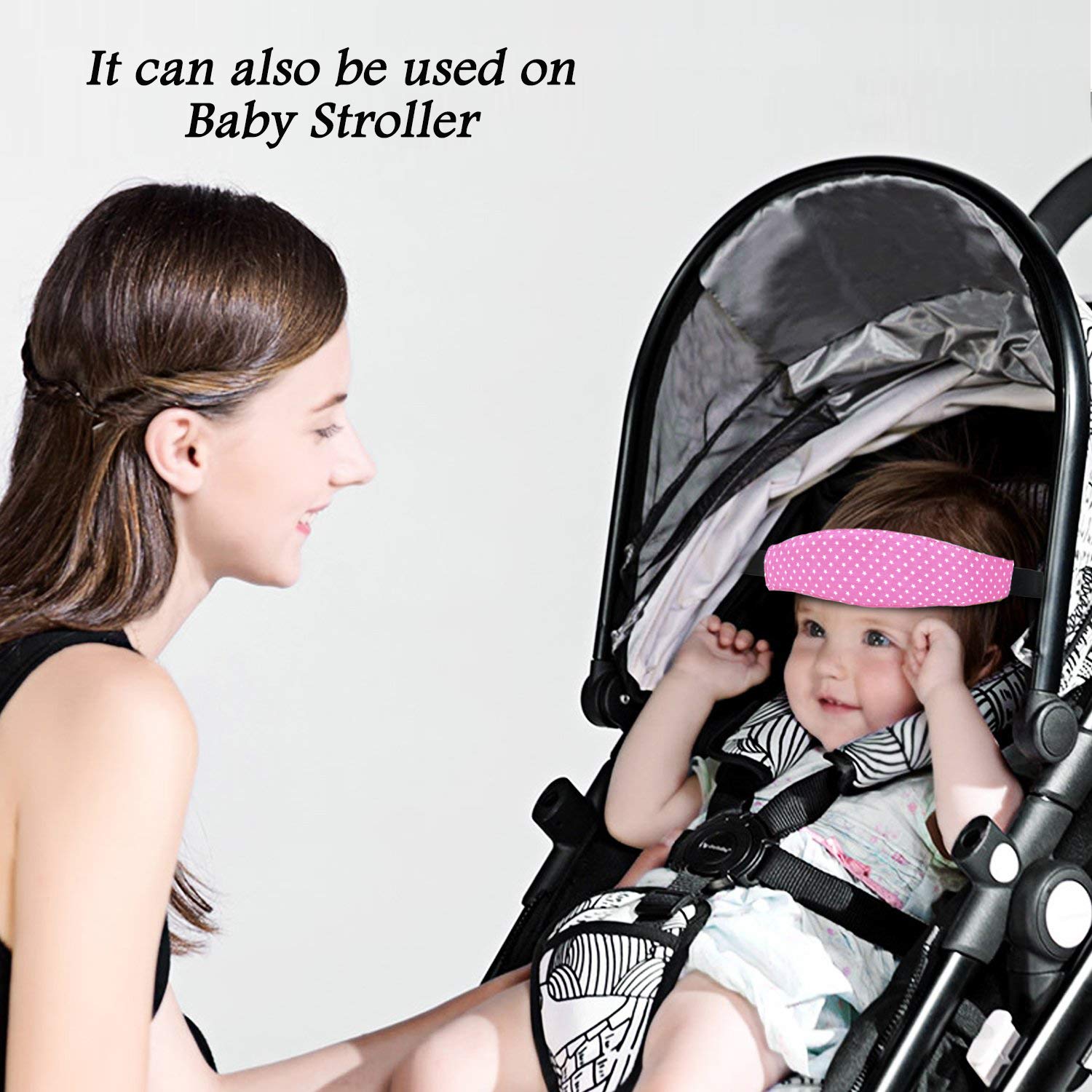 Kids Car Seat Travel Head Support Adjustable Toddler Headrest Support Band Head Strap Child Car Safety Sleeping Pillow Neck Relief Pillow Soft Carseat - View #6
