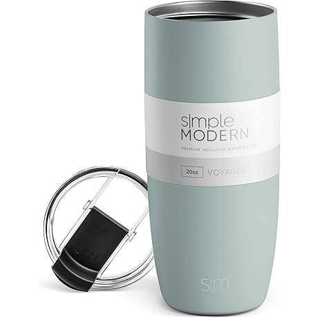 Simple Modern Voyager Travel Coffee Mug with Flip Lid - 20oz Sea Glass Sage