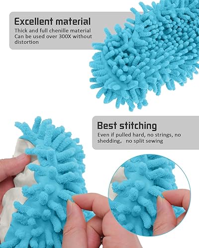 Miniatura 2 de 8 pantuflas de trapeador, calcetines para limpieza del suelo, fundas de microfibra para zapatos, lavables, reutilizables, para mujeres, hombres,