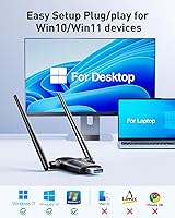 Vista 6 de Wireless USB WiFi Adapter for PC - Nineplus 1300Mbps Dual 5Dbi Antennas 5G/2.4G WiFi Adapter for Desktop PC Laptop Windows11/10/8/7/Vista/XP