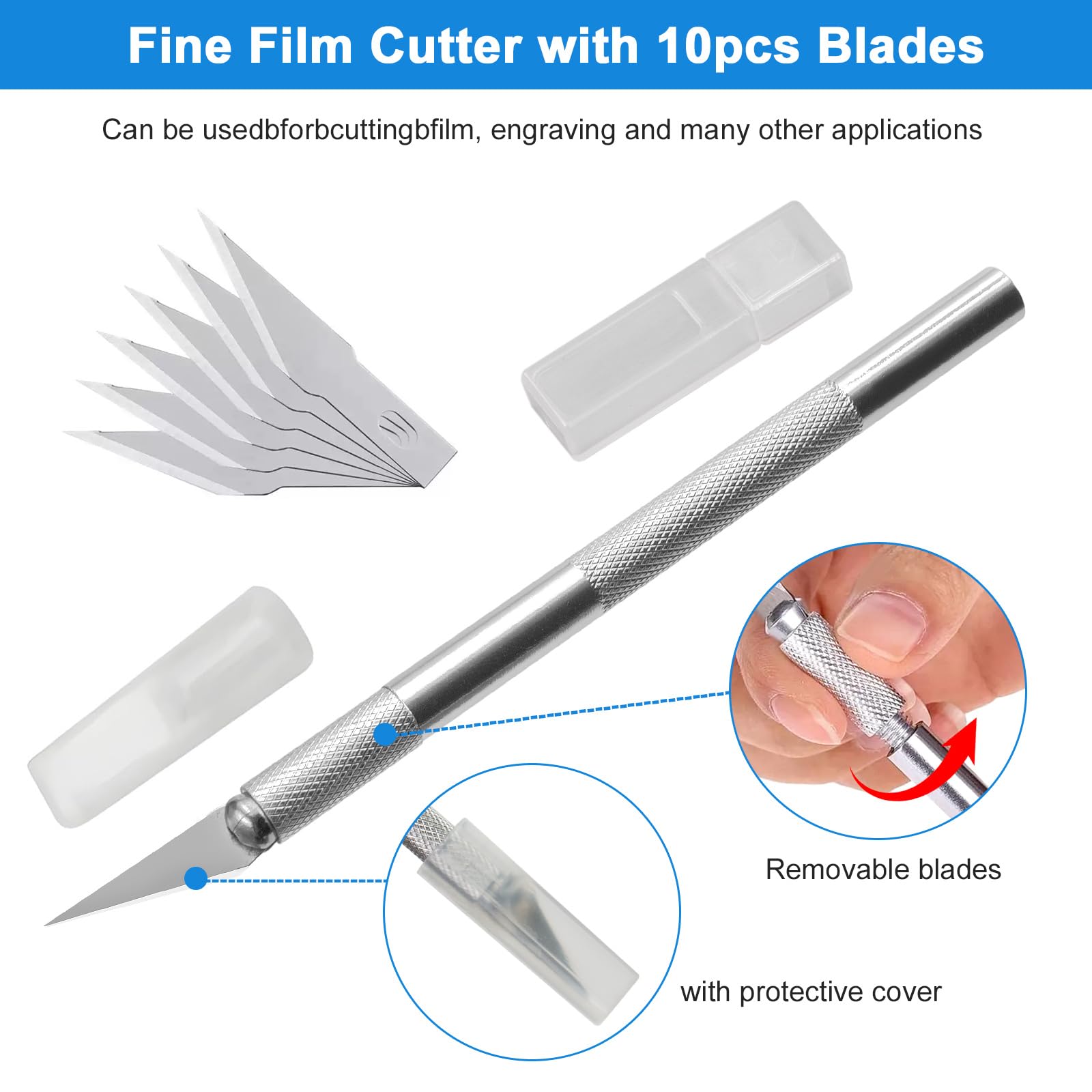 Kit Herramientas para la Instalación de Vinilos, Herramientas de Película de Tinte Ventana de Coche, Kit de Película de Ventana, para Aplicación de Vinilo Envoltura Profesionales y DIY