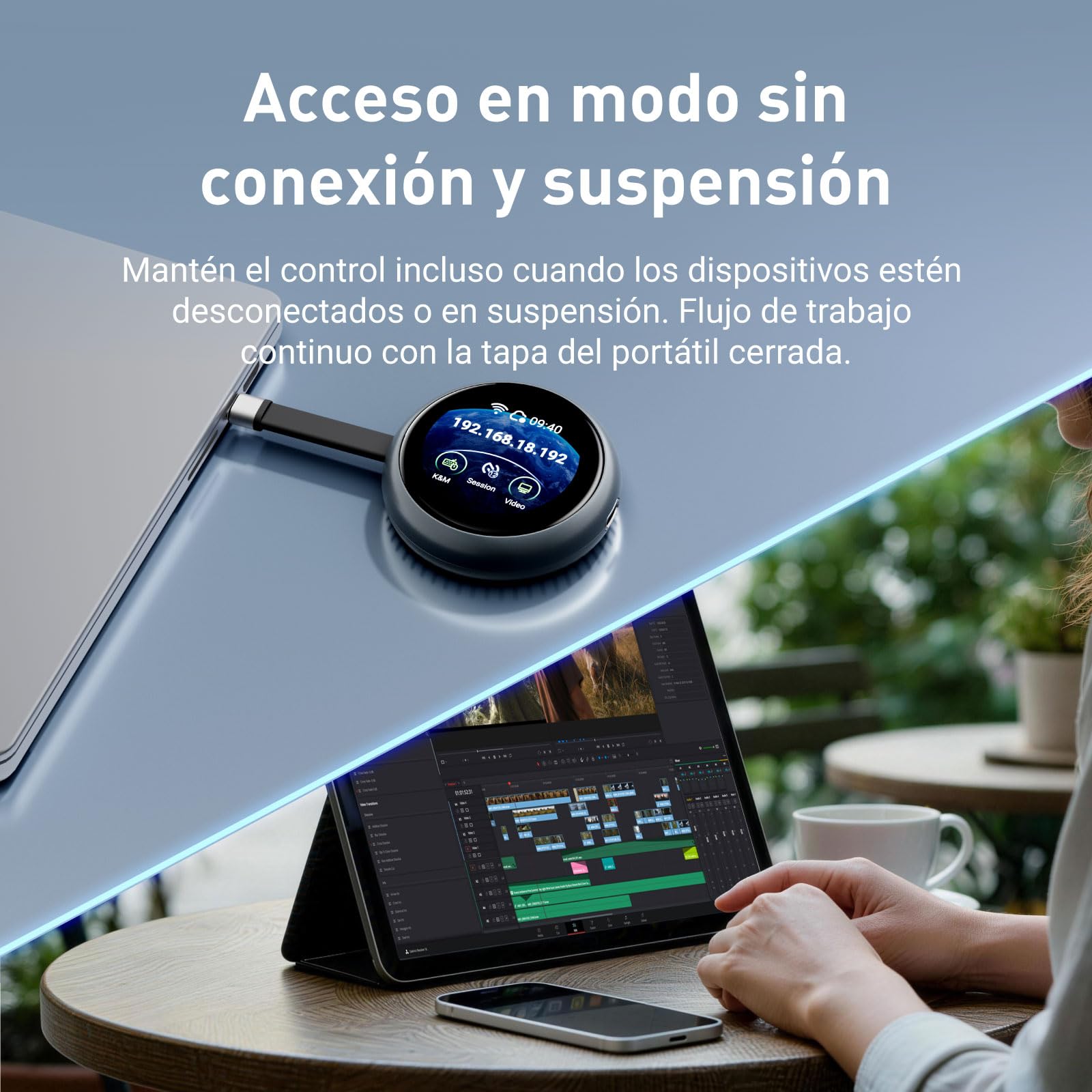 GL.iNet Comet Q (GL-RMQ1) KVM de bolsillo, Plug&Play remoto laptop iPhone