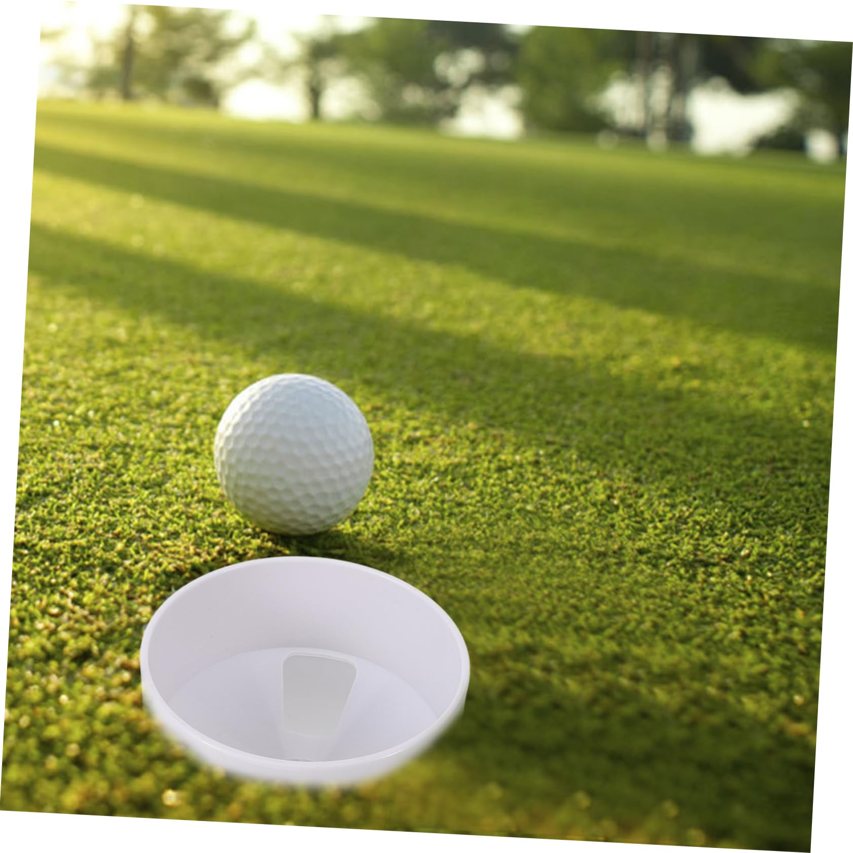 Abaodam 5 Pezzi mettendo la tazza del foro da golf buca da golf che mette tazza buco forniture per il golf strumento di allenamento per il golf plastica bianca