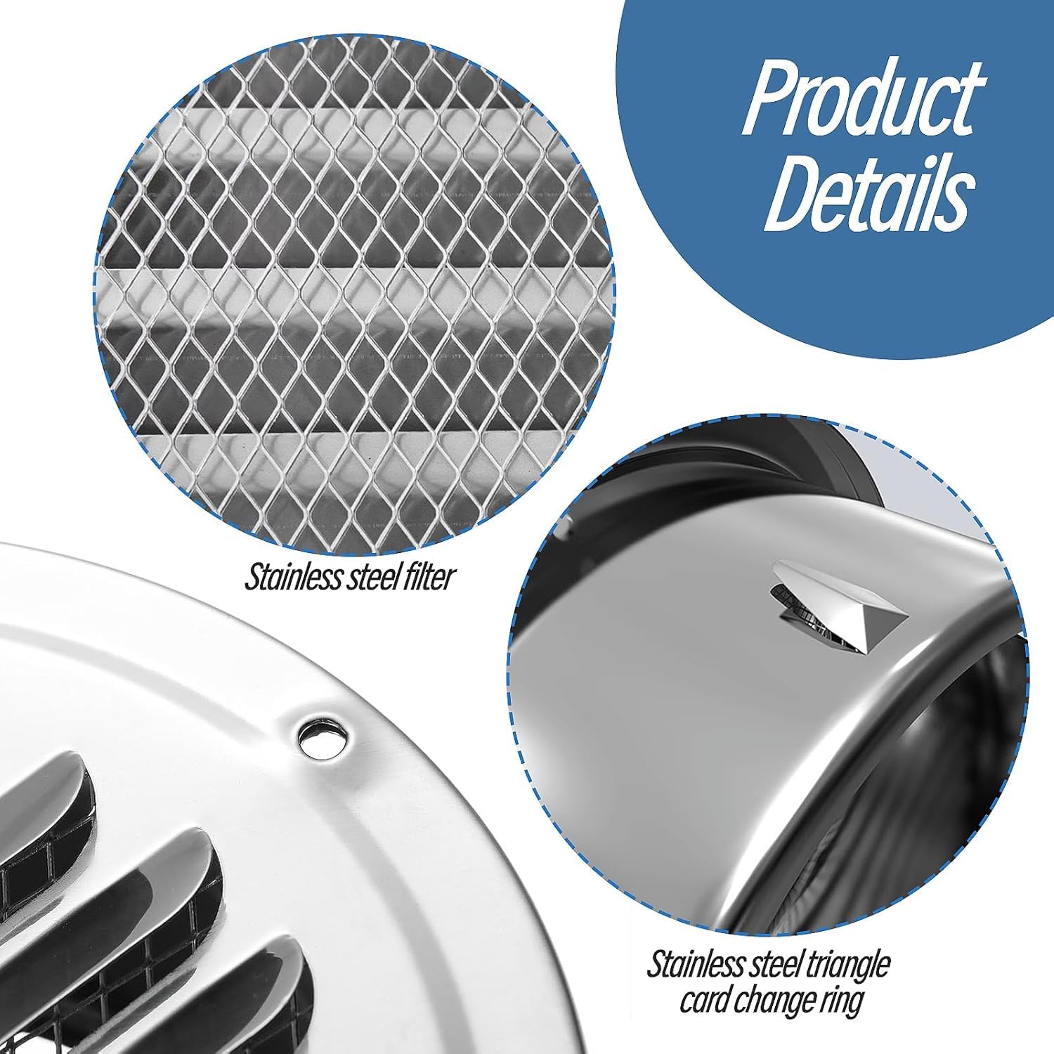 100 mm / 4"" Inch Round Soffit Vent Cover - Image 3