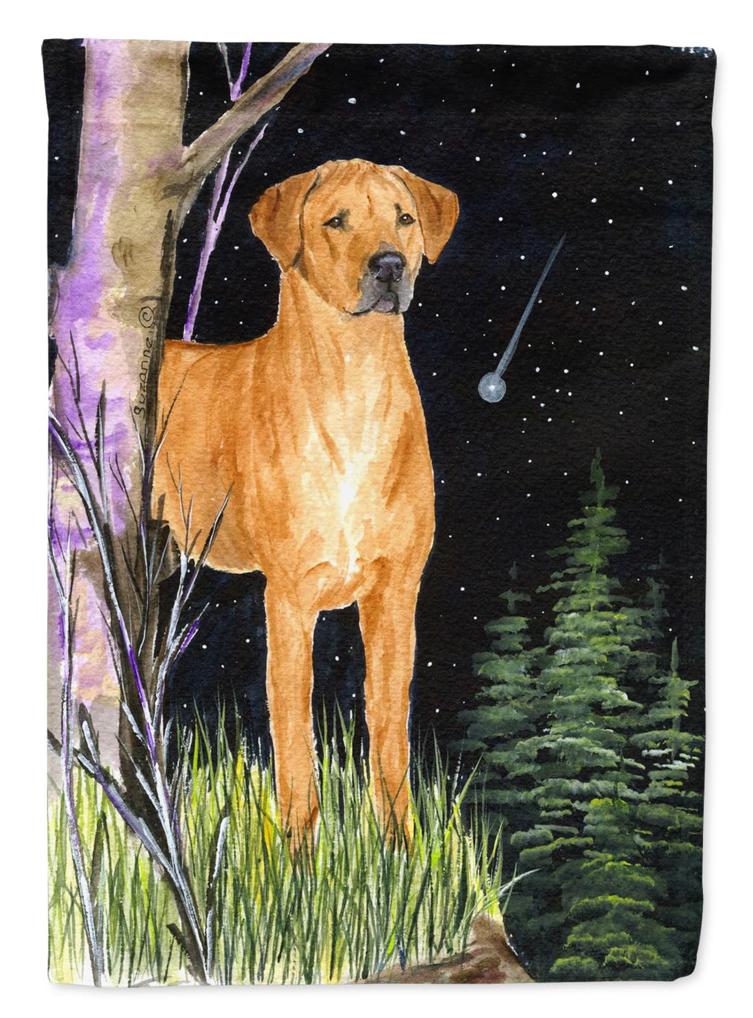 Rhodesian Ridgeback Starry Night ornement de jardin pour amoureux des chiens