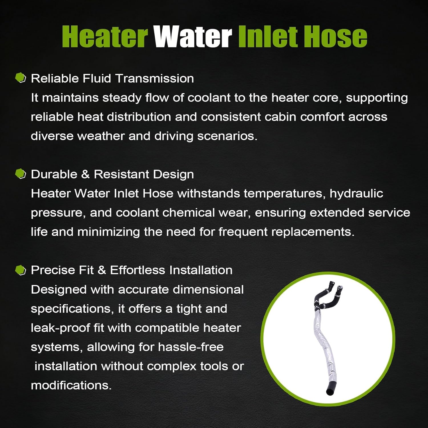 Heater Water Inlet Hose JL1Z18472B, JL1Z-18472-B HVAC, Fit for Lincoln Navigator, Fit for Ford Expedition 3.5L V6 2018-2021 Heater Hose