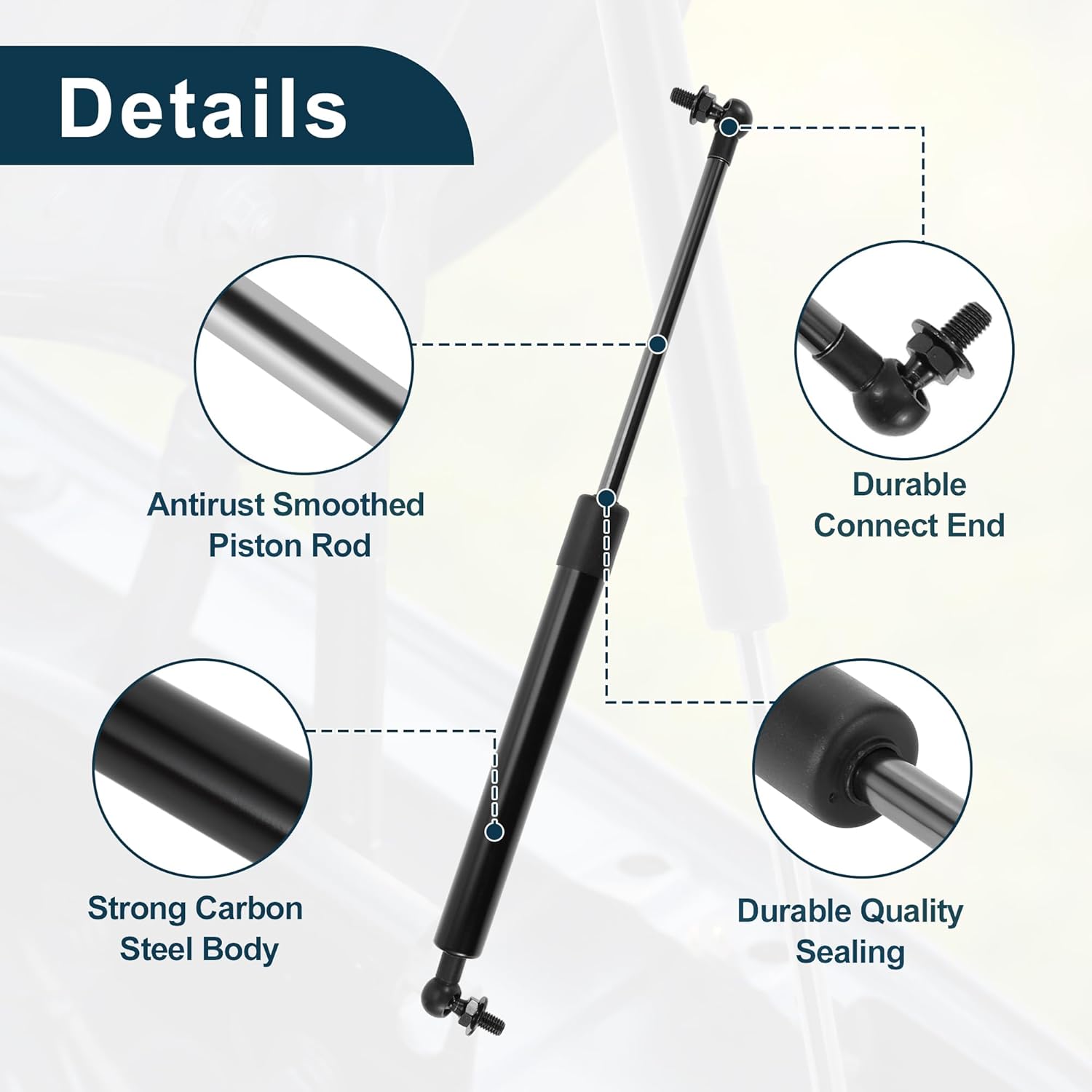 Front Hood Lift Supports Struts for Toyota Supra JZA70 Coupe 1986-1993 Bonnet Gas Spring Black 2 Pcs