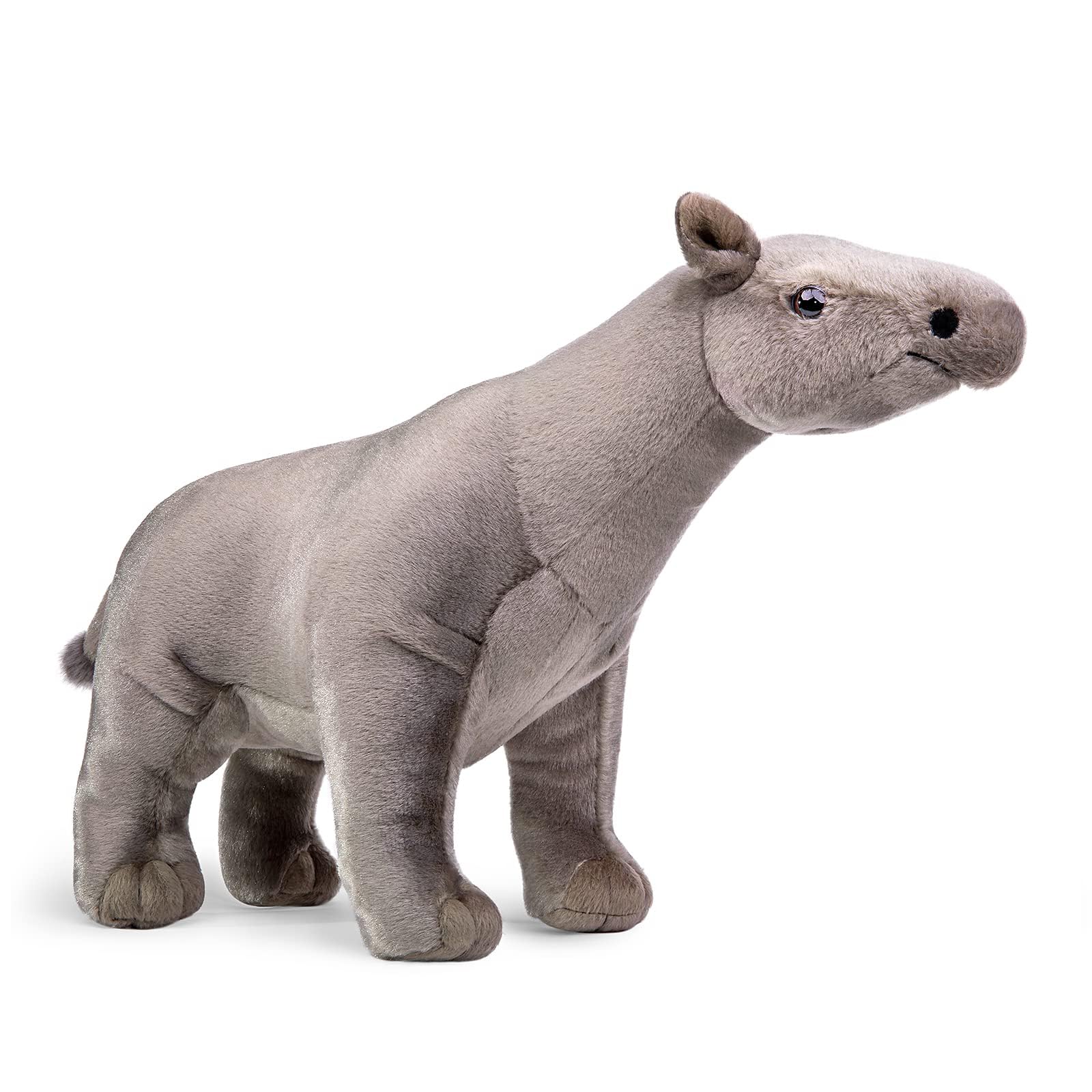 Tiny Heart Giant Rhinoceros Plush Toy - Realistic and Soft Paraceratherium Plush Toy, Wild Series Stuffed Animal Collection Suitable for Home Decor, Grey 16in — image 1