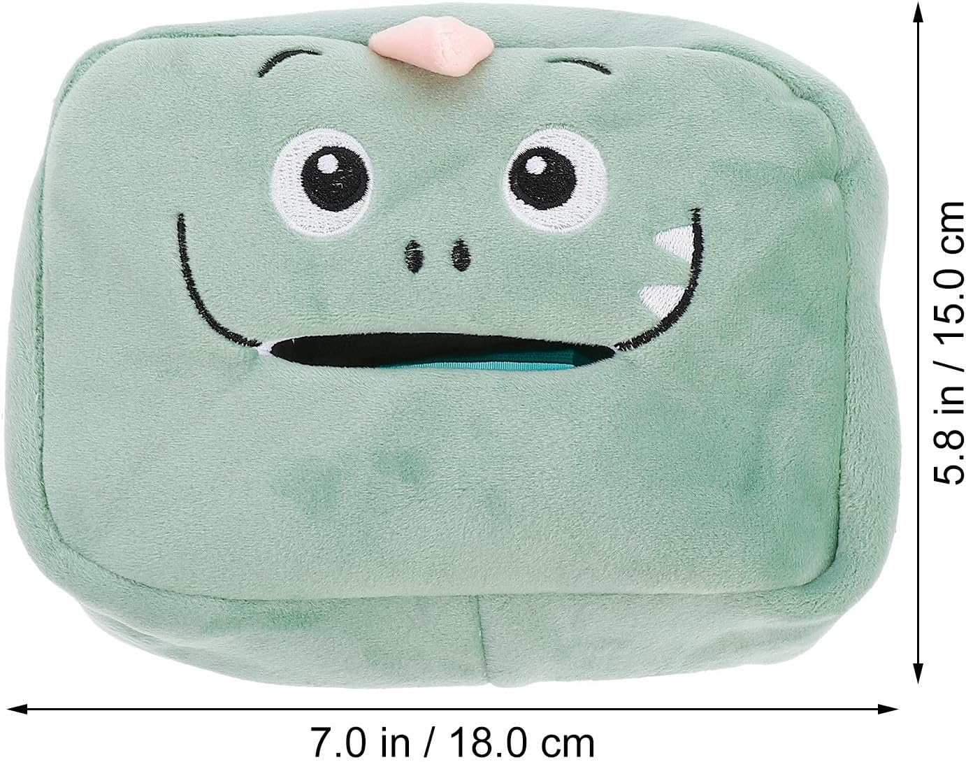 NUOBESTY Plush Car Tissue Box Holder Hanging Tissue Organizer for Car image 2