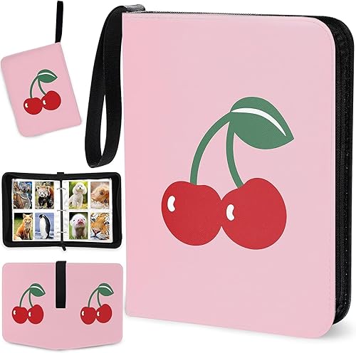 Carpeta de 4 bolsillos para 400 tarjetas, soporte para libros de almacenamiento de tarjetas intercambiables, carpeta de álbum para tarjetas con 50