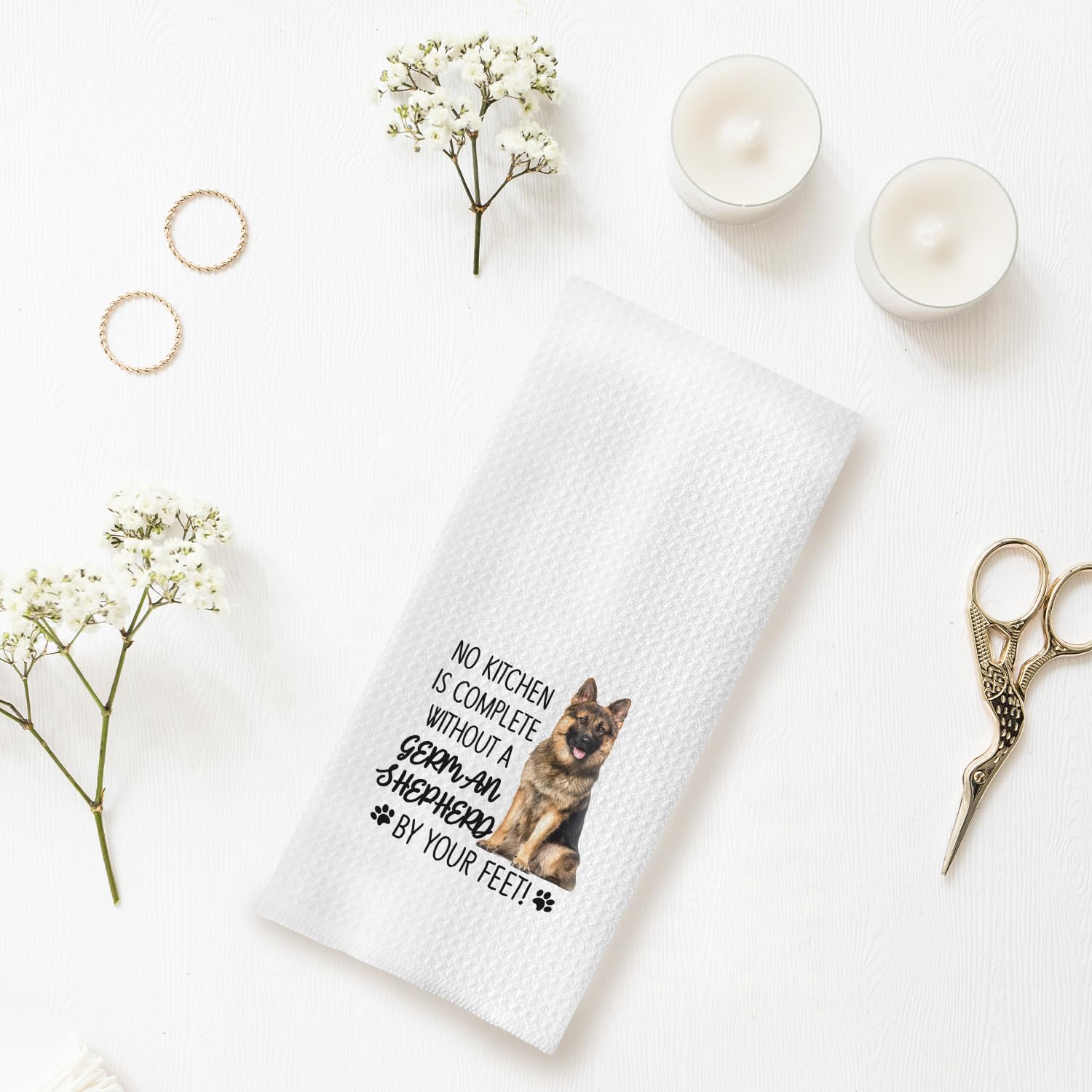 German Shepherd Kitchen Towels - German Shepherd Dog Gifts for Women & Moms, No Kitchen is Complete Without These 16x24 Hand & Dish Towels