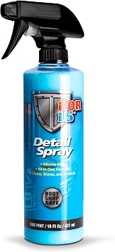 POR-15 Detail Spray - 16 fl. Oz - Quick Waterless Detailer Spray | Silicone Free Body Shop Safe Formula | Polish & Protect