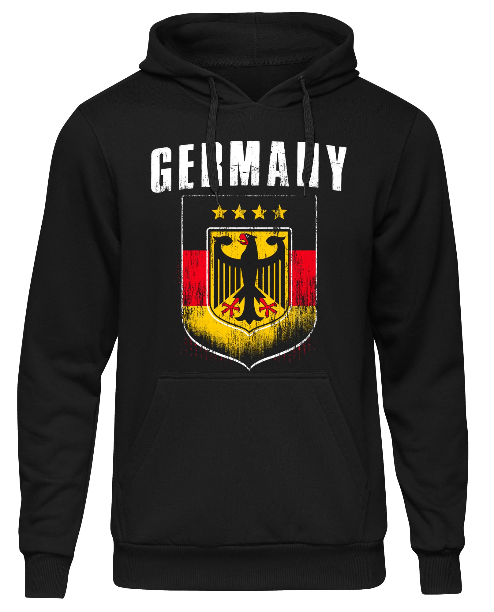 UGLYSHIRT Deutschland Herren Kapuzenpullover | Deutschland Trikot Fanartikel Fussball EM WM Deutschland Flagge Germany Hoodie Deutschland Pullover | M5