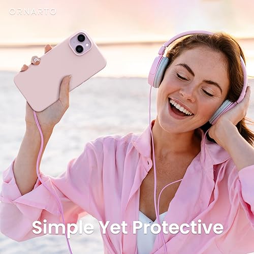 Miniatura 6 de ORNARTO Funda compatible con iPhone 14 Plus 6.7, silicona líquida delgada de 3 capas cubierta completa de goma de gel suave funda protectora de 6.7