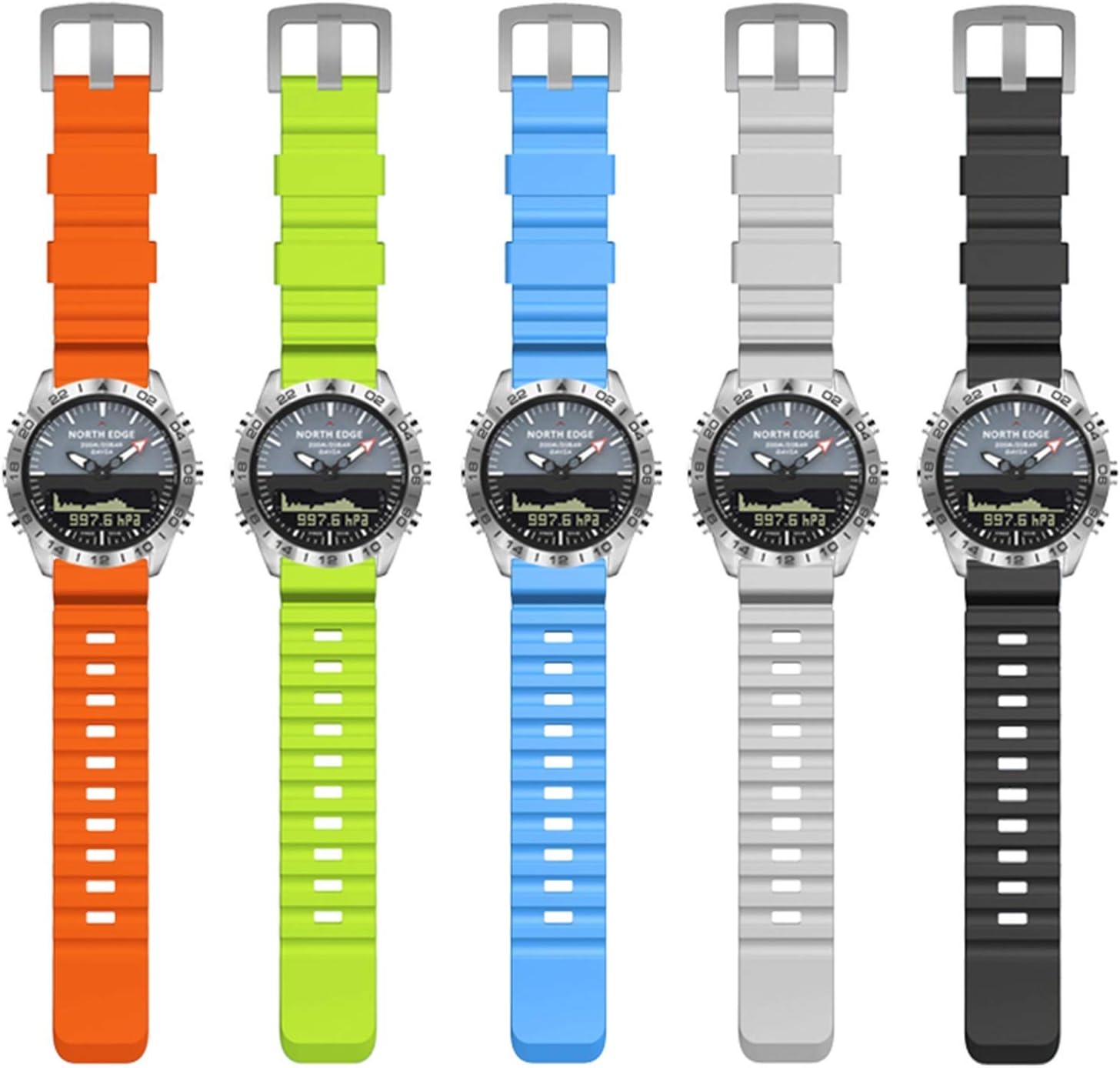 24mm Colorful Watch Band for North Edge Watch Active Smart Watch Strap for Watch for Huawei Watch Replacement New Strap (Color : Green, Size : 24mm)