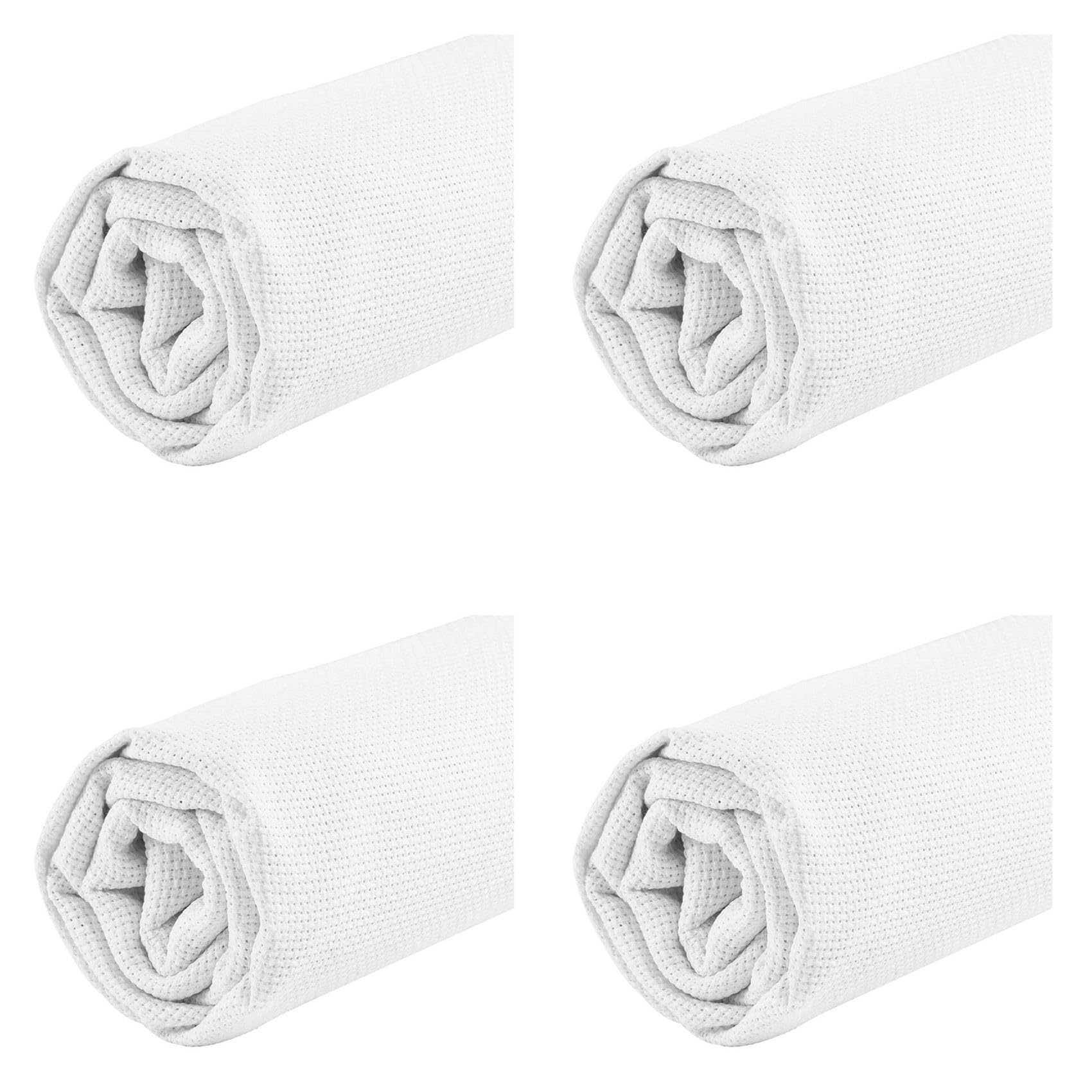 Hndhbfgrt 4pc 59 By 39-Inch Fabric,14 Count Aida Cloth Large Fabric Reserve Cloth Fabric