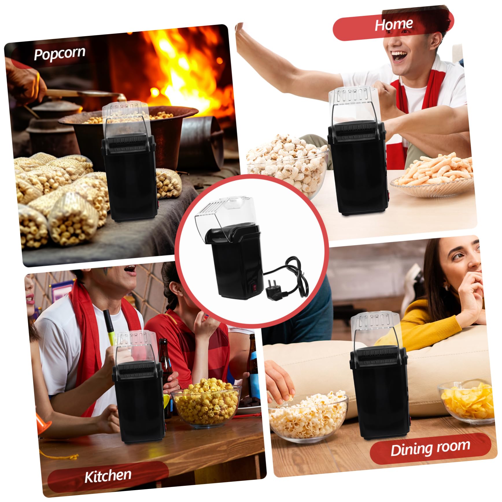 Elektrischer Mini-heißluft-popcorn-popper Mit Messbecher Automatischer Luft-popcorn-maker Ohne Öl Für Partys Und Familienfeiern Kompakt Und Einfach Zu Bedienen