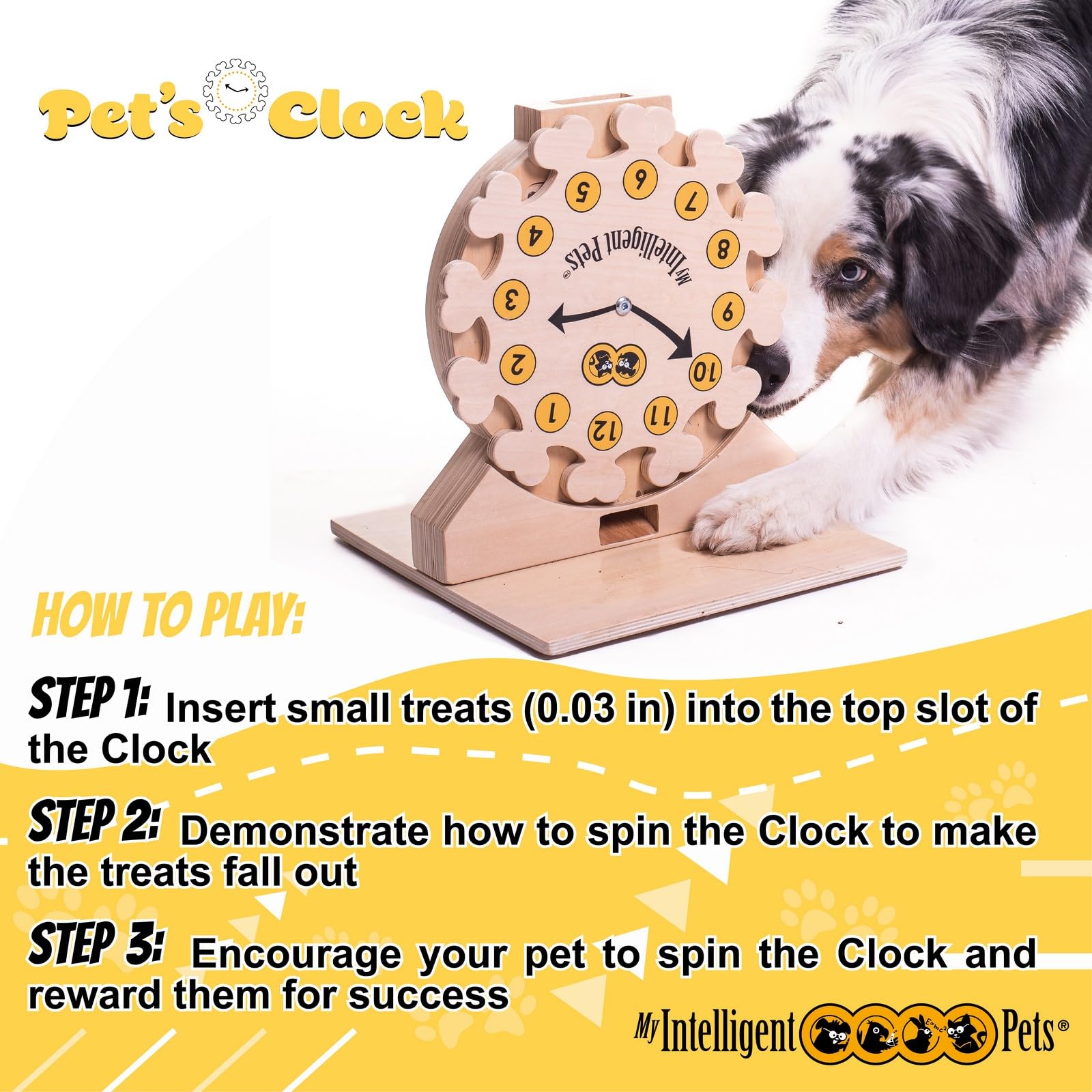 My Intelligent Dogs Juguete Interactivo para Perros Inteligencia - Juguete de Inteligencia para Perros y Gatos - Juguete Interactivo para Perros y Gatos - Juegos de Pensamiento para Perros - Reloj