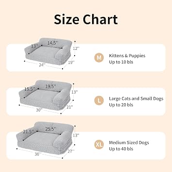 KHONSU PET Cat Couch Bed - Plush Fluffy Cat Sofa for Indoor Cats, Orthopedic Kitten Lounge Chair with Removable Washable Cover, Supportive Pet Couch, 24 inch, Green
