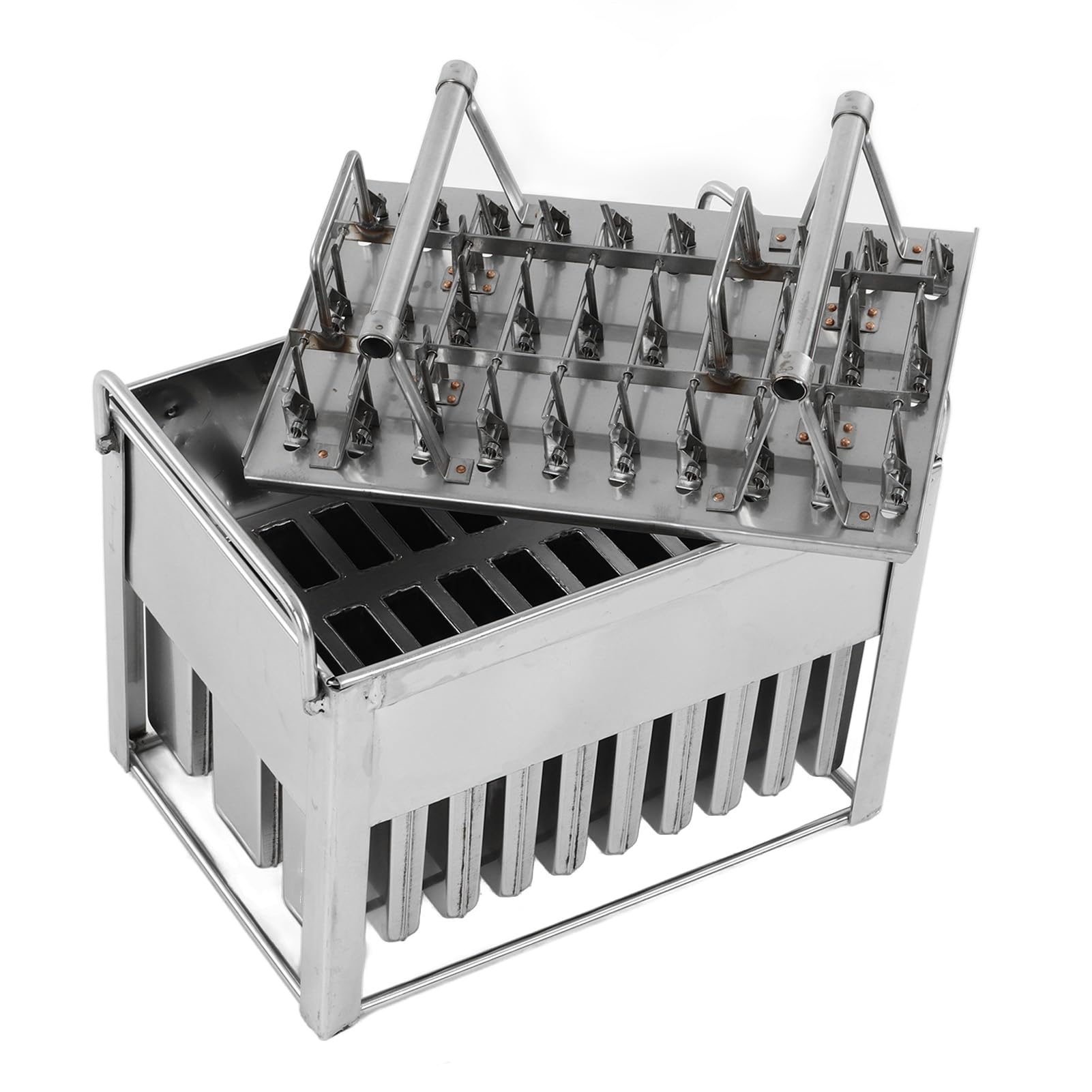 Molde para Helado de Acero Inoxidable Molde para Paletas de Hielo de Gran Capacidad 30 Piezas Bandeja de Hielo para Postres Pesada 5900 G para Paletas Caseras Golosinas Congeladas Fiestas