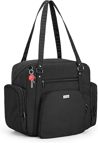 LoDrid Bolsa de utilidad para profesores para el trabajo escolar organizador portátil para profesores con funda acolchada para laptop bolsa de