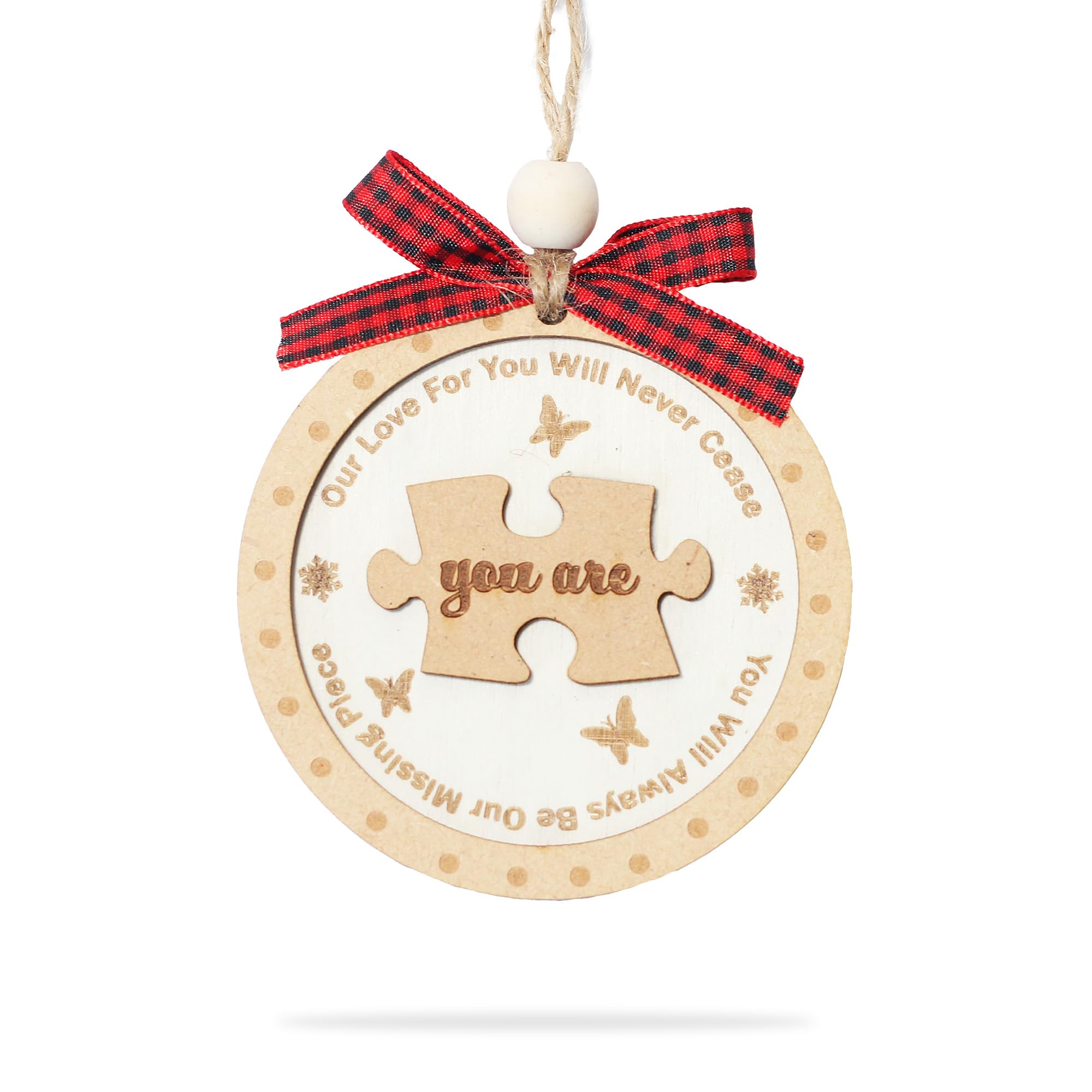 Memorial Christmas Ornaments, Missing Piece Memorial Ornaments for Loss of Loved One, in Loving Memory Gifts, Memorial Gifts, Remembrance Gifts, Memorial Keepsakes (OCM001)