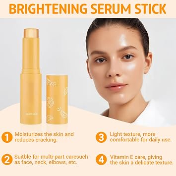 Ego Boost Brightening Serum Stick, Face & Body Vitamin C Hydrating Balm, Under Eye Cream, Skincare for Women Men