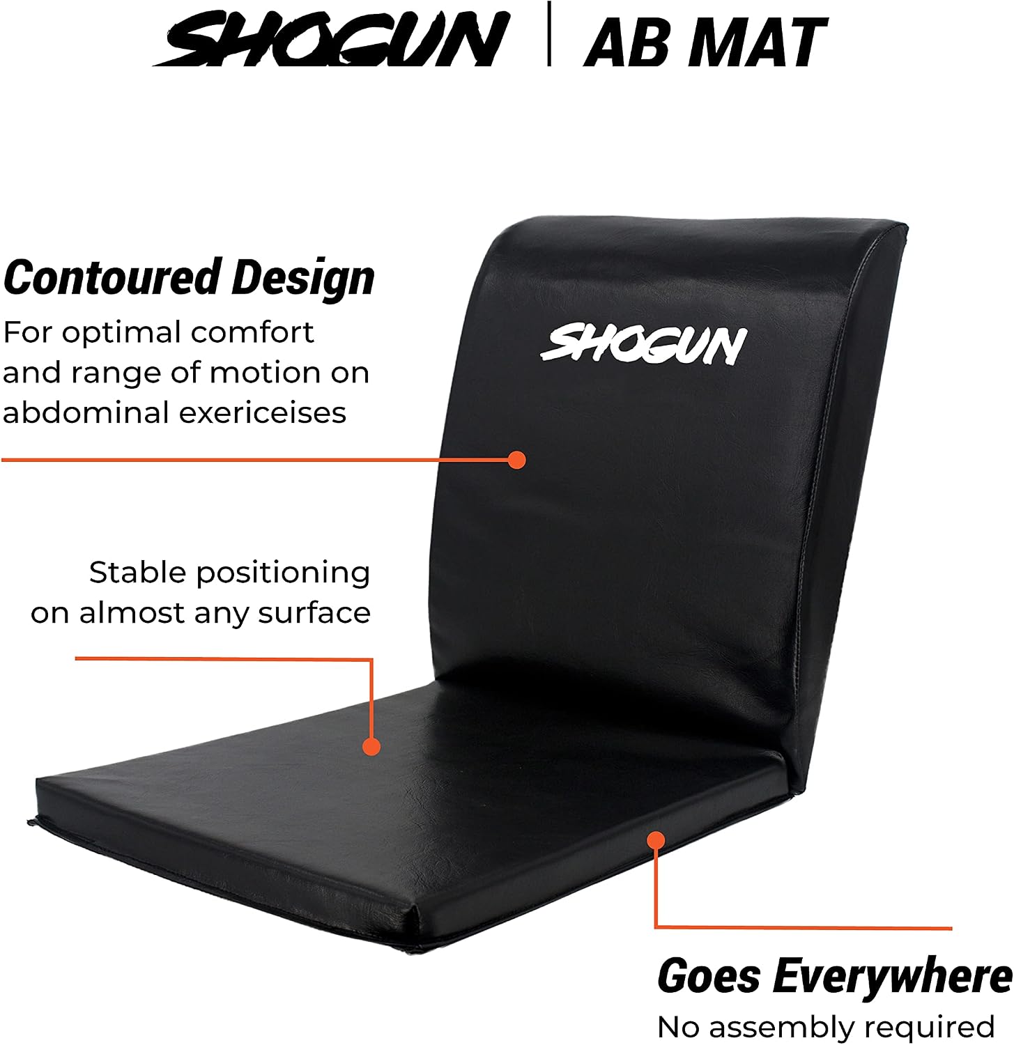 Shogun Sports Ab Mat. Abdominal Mat with Tailbone Protector. Core Training Mat for maximizing Sit-Ups, Crunches and Abdominal Workouts