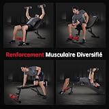 PASYOU Weight Bench Foldable Adjustable Strength Fitness Decline Incline and Flat Bench Press for Gym, Workout and Exercise,Black - 7
