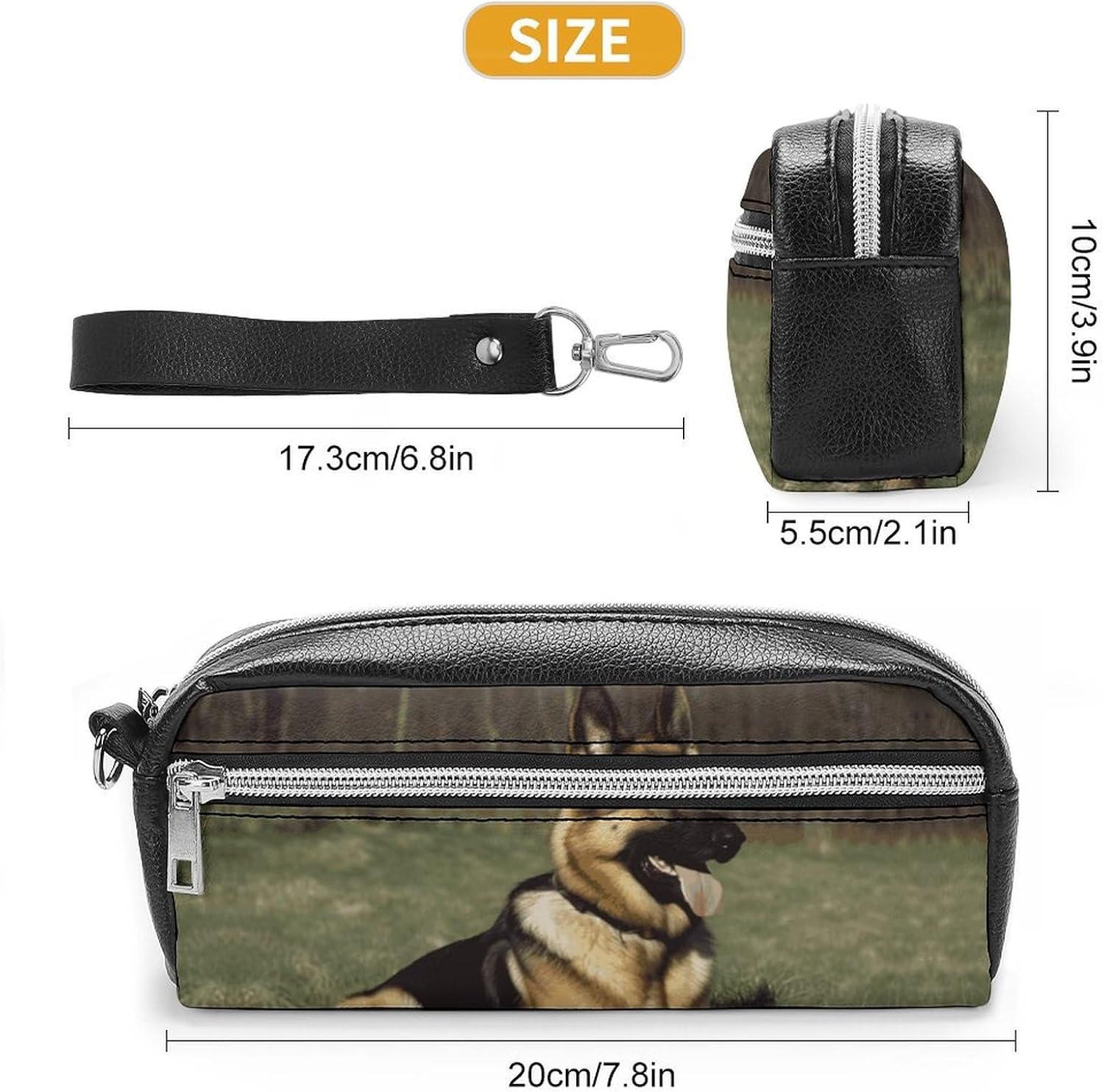 Makeup Bag for Women Travel Toiletry Pouch Portable Pencil Case with Zipper image 2