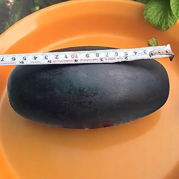 Handcrafted Black Shiva Lingam Stone 7 Inch | Natural Narmada River Banalinga | Sacred Shivling Idol for Home Temple, Meditation & Vastu | Spiritual Healing Stone for Devotees