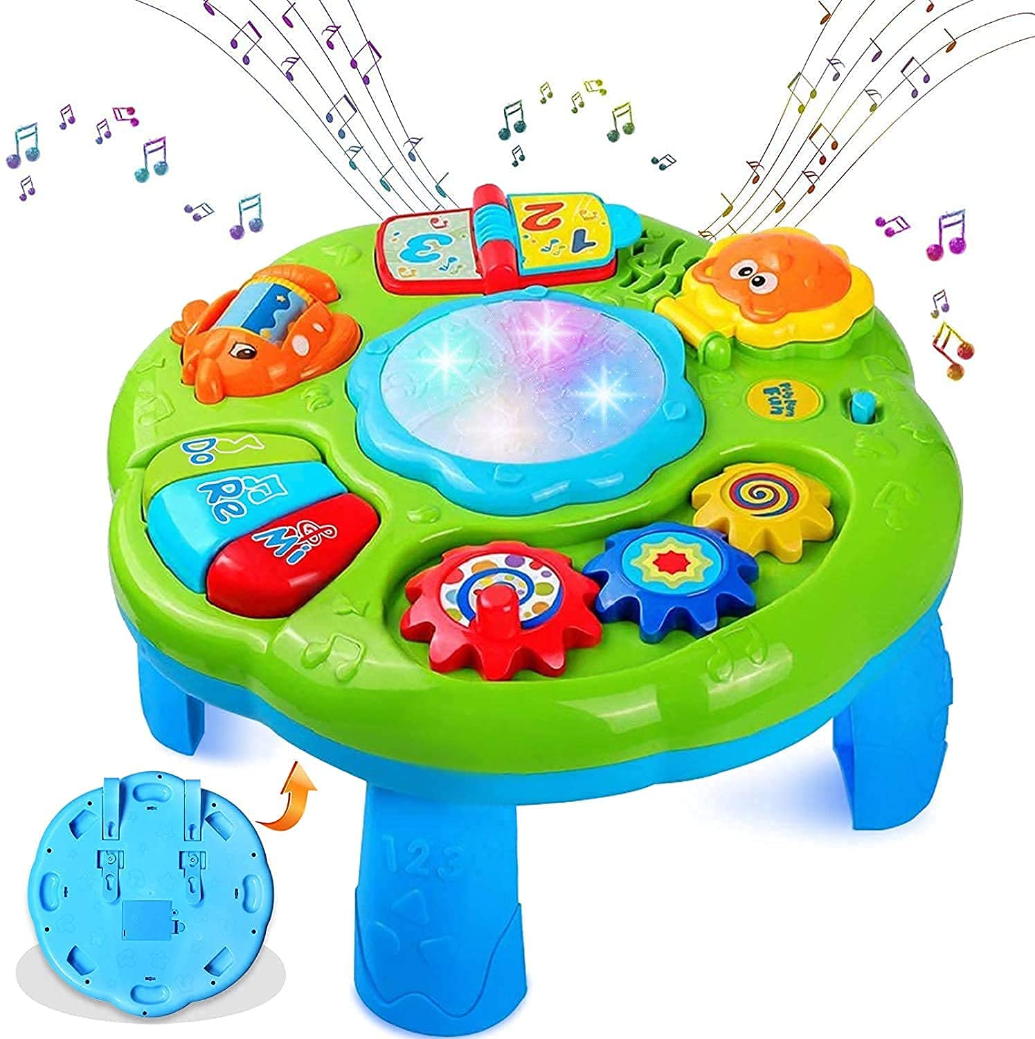 RVM Toys Musical Learning Activity Table Early Education Development Play Activity Center Tables Toy for Kids Toddler Infant Baby Boys & Girls Toys for 1 & 2 Years Old Multi Color (B09M7CS547) Amazon Price History, Amazon Price Tracker