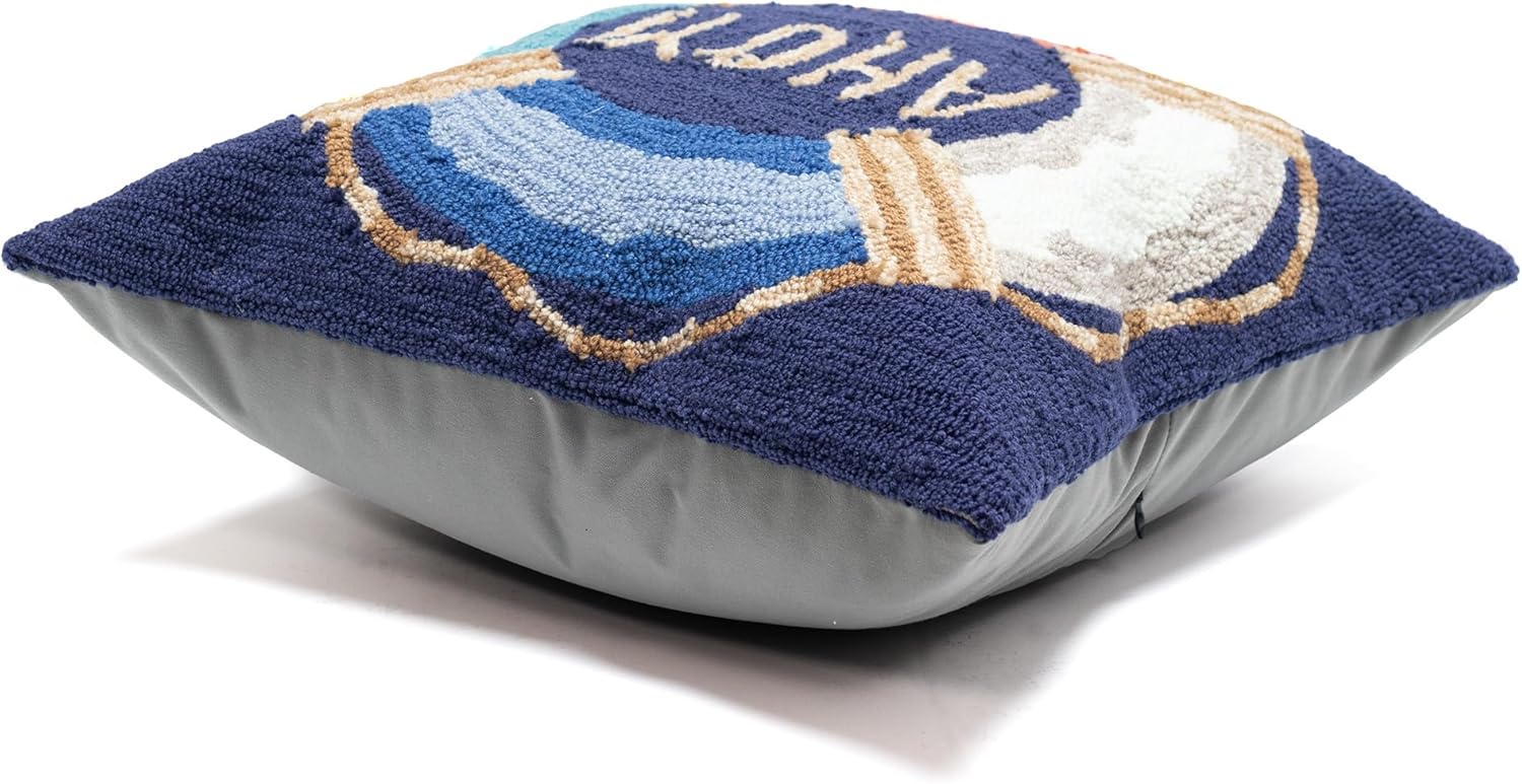 Liora Manne Decorative, Inserts & Covers Ahoy Navy Throw Pillows, 18" x 18"