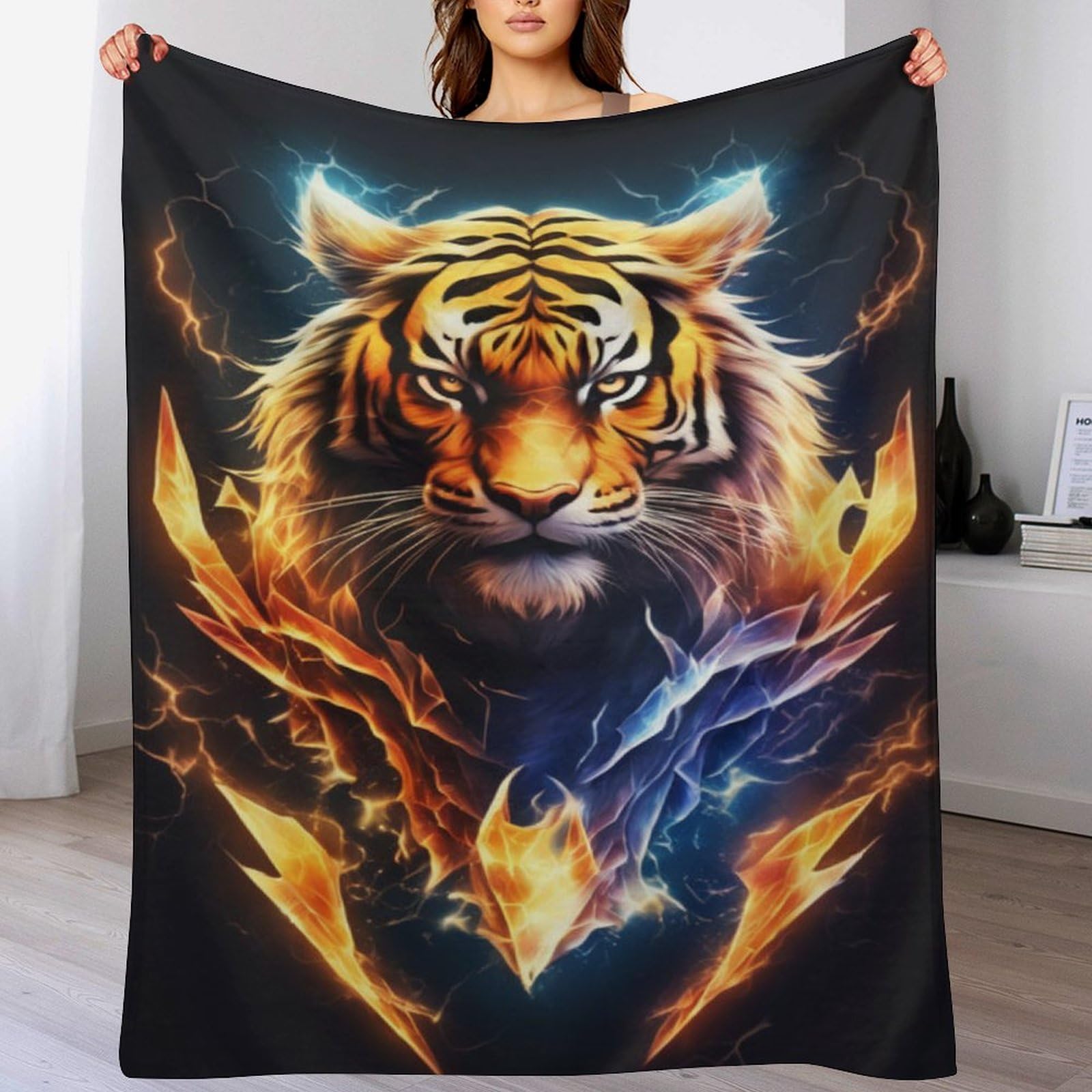 Couvre-lit tigre haute définition en flannel de polaire supérieure