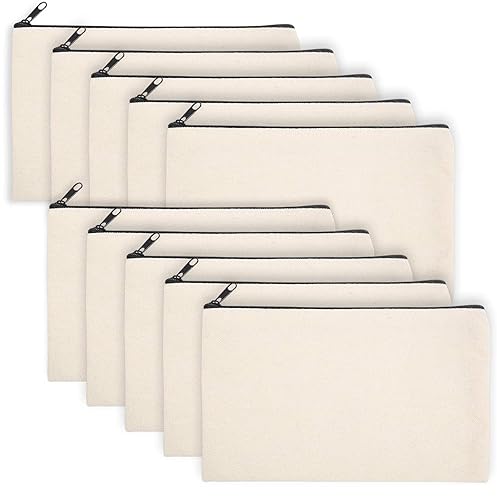Legigo Blank Canvas Bag Zipper Pouch Makeup Bags Bulk -