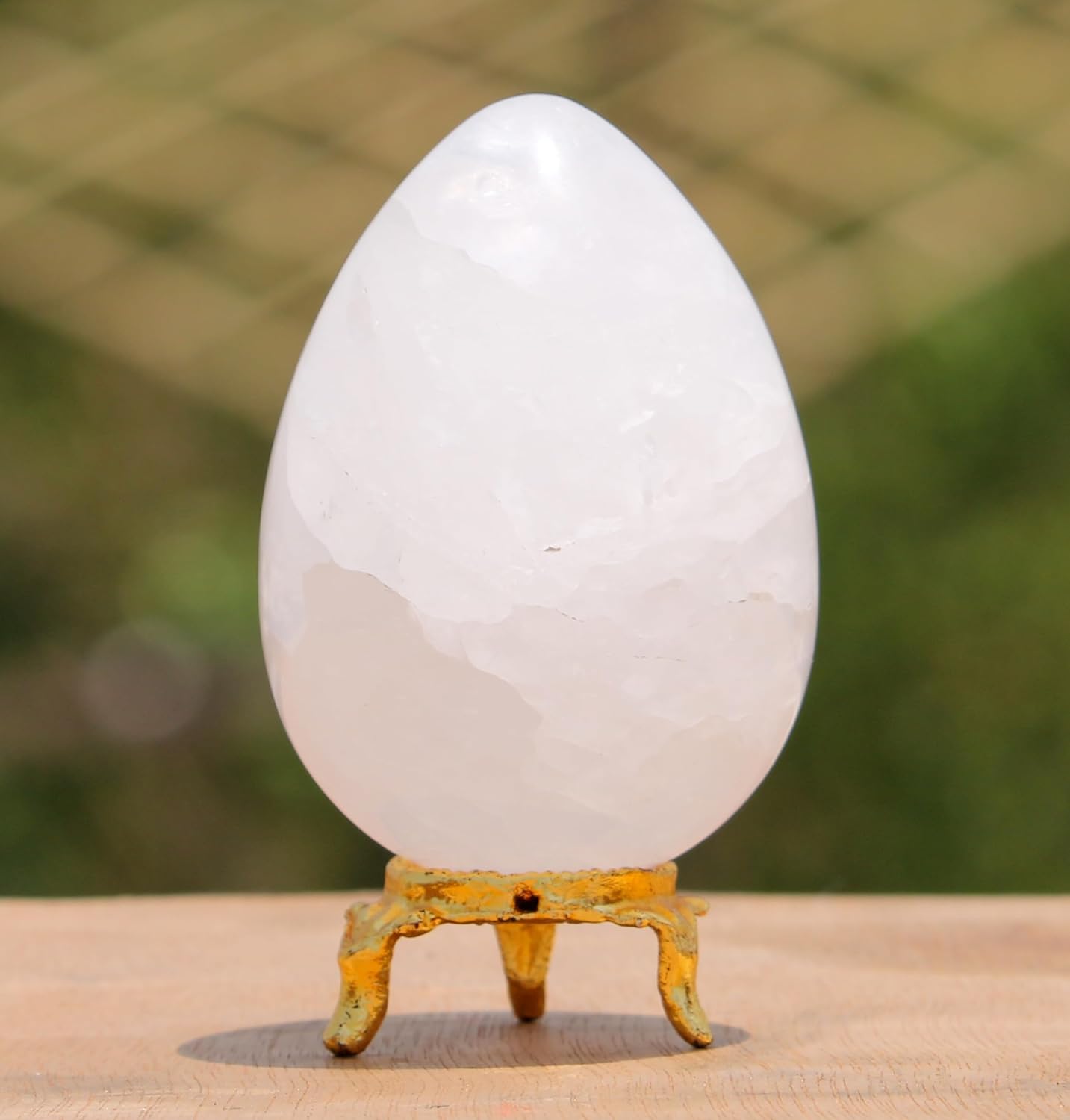 Superb WHITE PETALITE EGG – 75mm 310g Polished Natural Stone Orb for Chakra Healing, Energy Work, Reiki, Meditation, Decor & Collection – Charged Metaphysical Mineral Egg