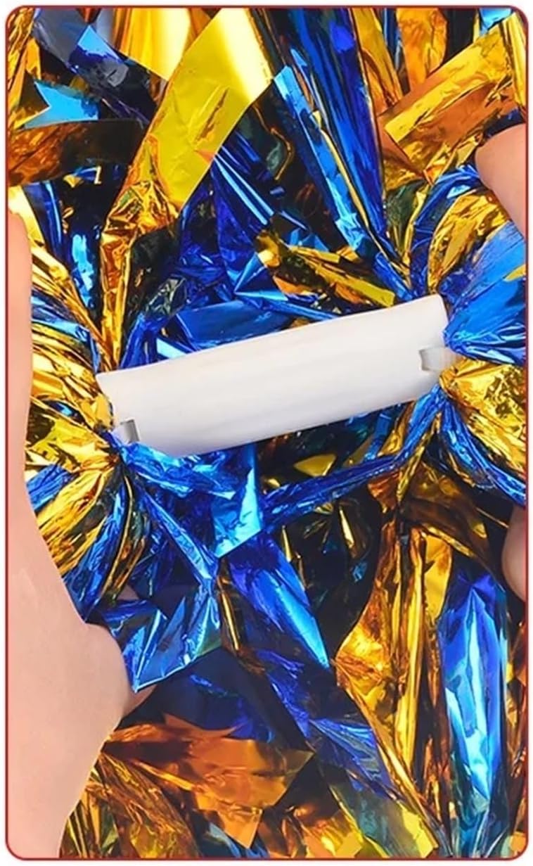 Dance Cheerleading Pompoms, Cheerleading Pom Poms 8 Pcs Ring Style 28cm Multicolor