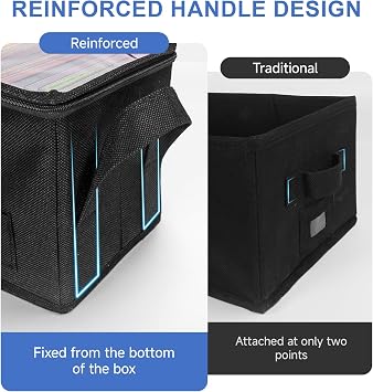 DVD Case Holder with Clear Lid, DVD Storage Box 2Pack Black