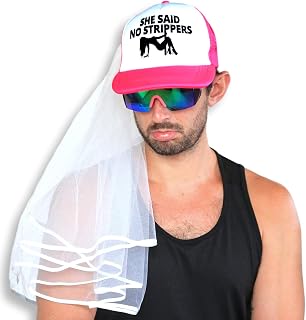 Bachelor Party Hat and Veil - Bachelor Party Ideas, Supplies, Gifts, Jokes and Favors …
