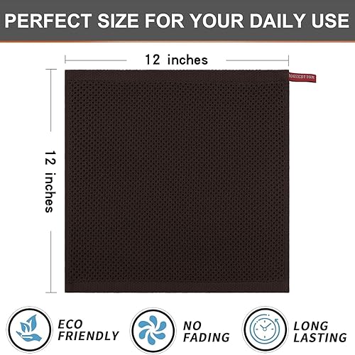 Miniatura 149 de Kitinjoy - Paños de cocina 100% algodón, paquete de 6 paños de cocina ultra suaves y absorbentes para secar platos, toallas de cocina de secado