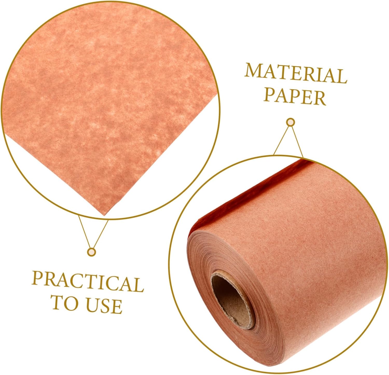 1roll Butcher Paper Roll Unbleached Bbq Wrap for Meat Food-grade Non-sticky Grill Paper for Marinating Wrapping Decoration