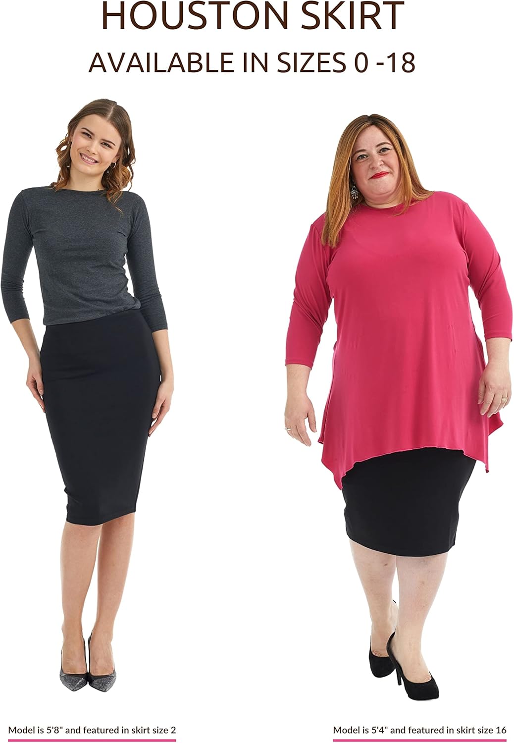 ESTEEZ Women's Pull-On Stretch Ponte Office Pencil Skirt 'Houston' - Image 4