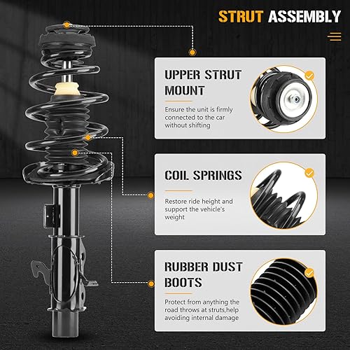 Miniatura 3 de Amortiguadores completos delanteros de la asamblea del puntal y del resorte helicoidal para Chevrolet Camaro 3.6L V6 2010 2011 2012, 172337 172336