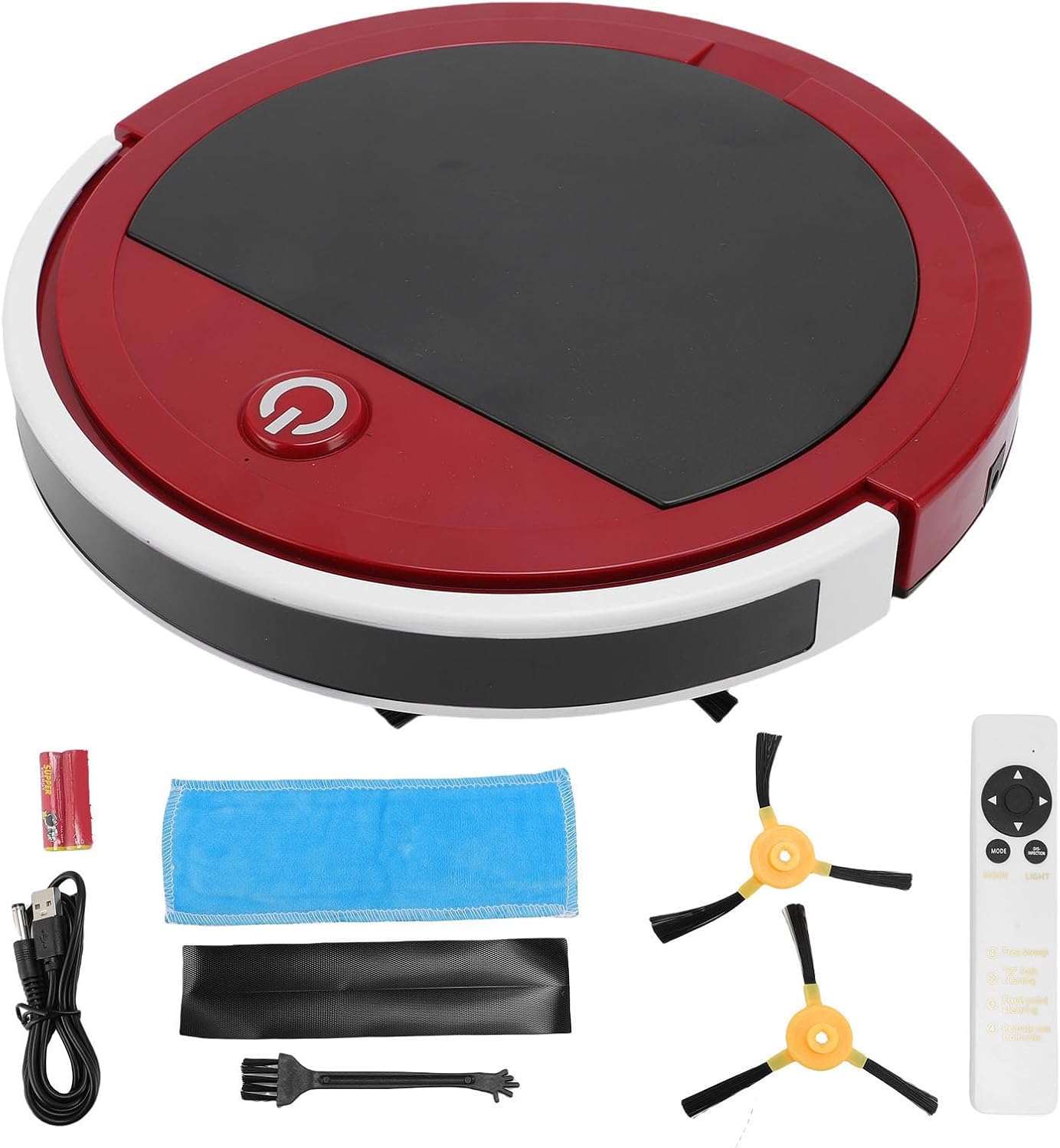 AUNMAS Robot Vacuum and Mop Combo, 2800Pa Powerful Suction 3 in 1 Robotic Cleaner with Infrared Sensors and Remote Control, for Pet Hair Hard Floor Carpet