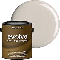 Vista 113 de EVOLVE Pintura e imprimación para interiores, cáscara de huevo (blanco alabastro), 1 galón, cobertura de una capa, excelente oculto, bajo contenido