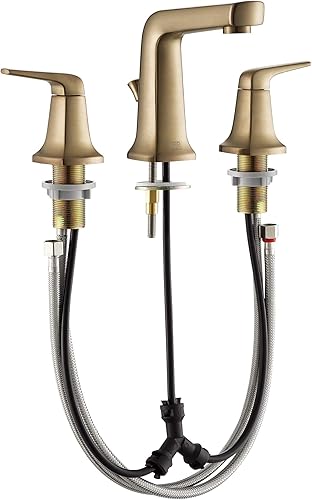 Miniatura 3 de ENZO RODI  Grifo de baño de latón macizo de dos manijas, níquel cepillado