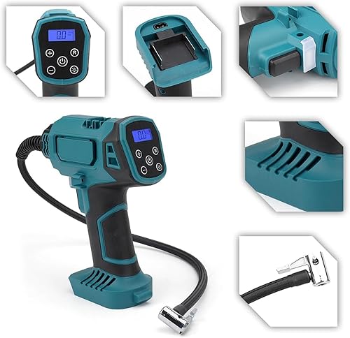 Miniatura 3 de Inflador de neumáticos inalámbrico, pantalla digital portátil, bomba de aire para automóvil con apagado automático para SUV, automóviles,