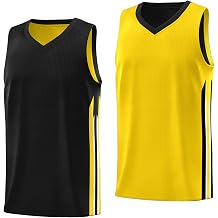 KXK Youth Reversible Basketball Jersey Shirts,Fashion Blank Basketball Jerseys for Kids