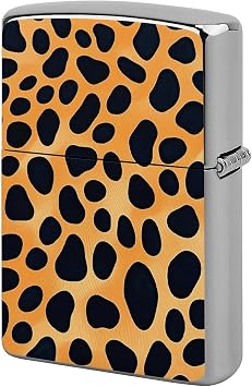 Black and Gold Leopard Lighter Case Fashionable Pocket Lighter Holder, Durable Protective Cover for Lighters