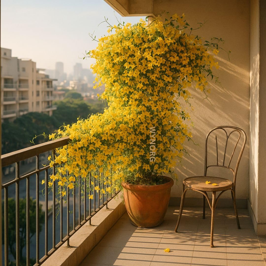 Cat's Claw Creeper Plant, Fast-Growing Climber with Vibrant Yellow Flowers for Garden & Walls, Easy to Grow, Hardy from Wynorg (1 CATS CLAW)